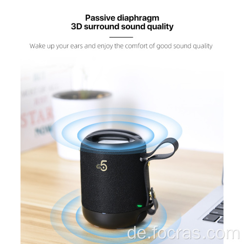 Tragbare drahtlose Bluetooth-Lautsprecher mit 5W-Lautsprecher